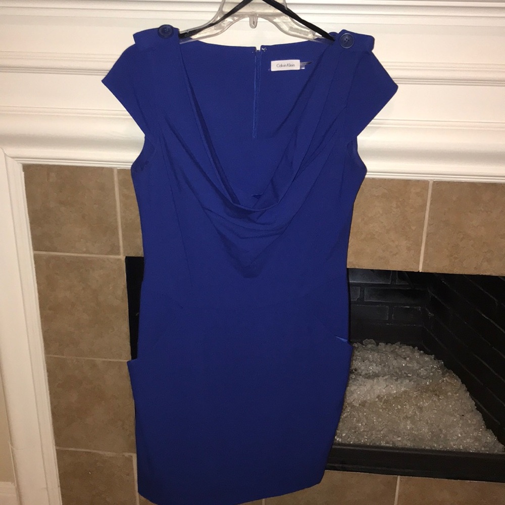 Blue Calvin Klein Dress. Size 10.